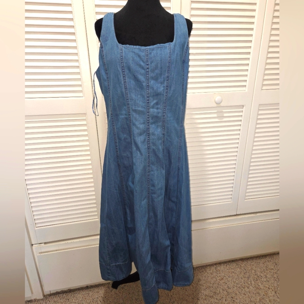 Banana Republic Light Blue Denim Midi Dress